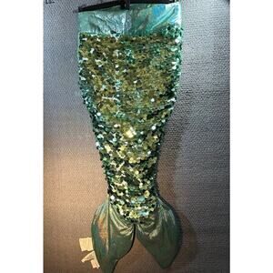 Nicole Miller Home Faux Fur Green Sequin Mermaid Tail